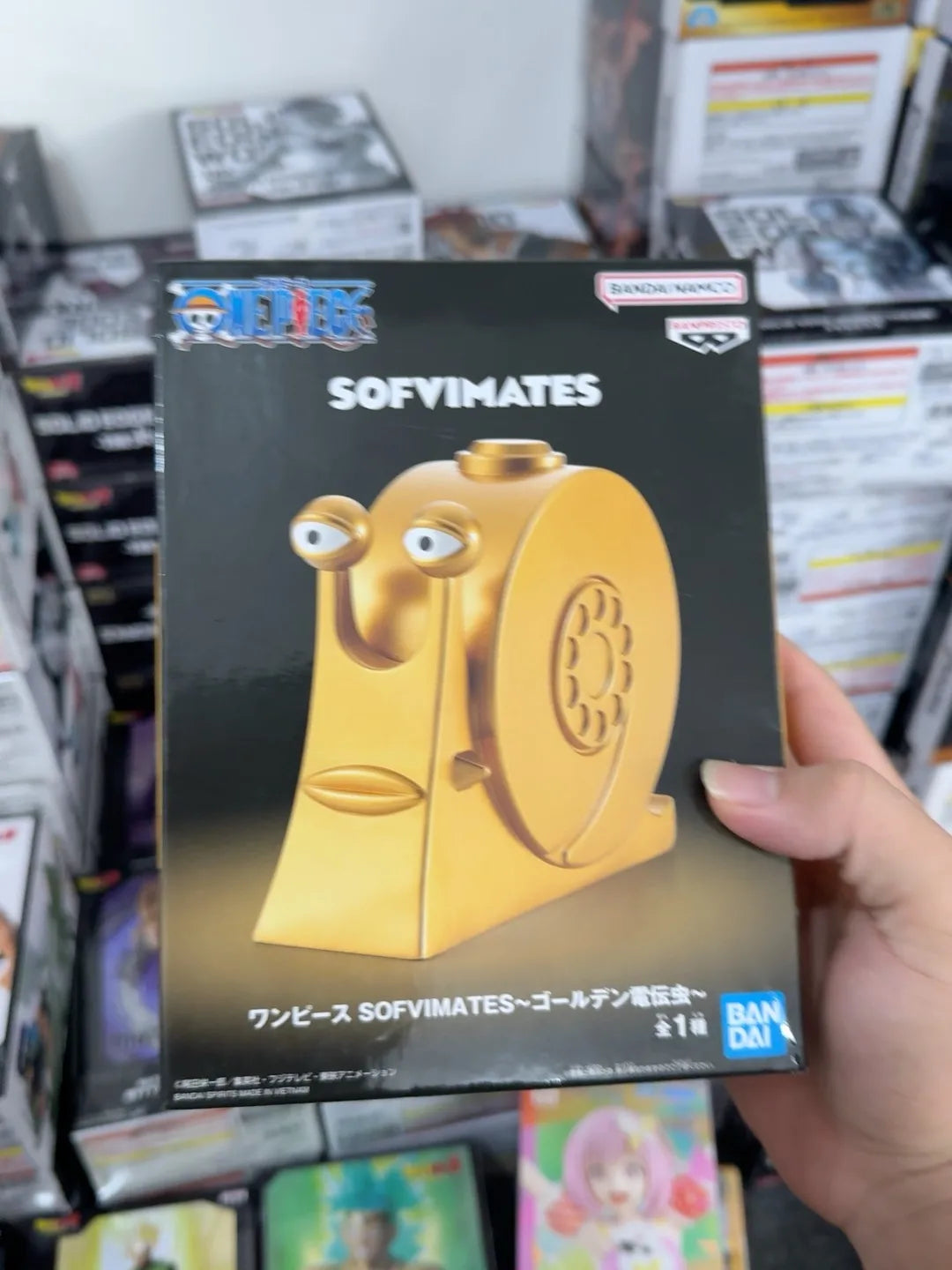 100% Original Bandai Spirits BAN PRESTO una pieza Dendenmushi altavoz luffy Zoro Jimbei figura de juguete modelo-MovilExpressShop