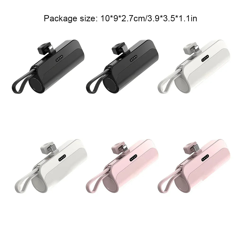 10000mAh Mini Capsule Power Bank Plug and Play Batería Externa Power Bank Cargador de Teléfono para Samsung iPhone-MovilExpressShop