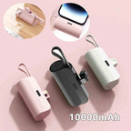 10000mAh Mini Capsule Power Bank Plug and Play Batería Externa Power Bank Cargador de Teléfono para Samsung iPhone-MovilExpressShop
