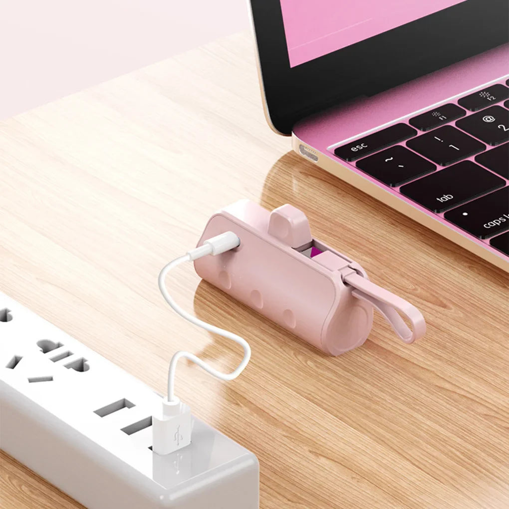 10000mAh Mini Capsule Power Bank Plug and Play Batería Externa Power Bank Cargador de Teléfono para Samsung iPhone-MovilExpressShop