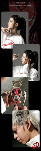 MARVEL Colaboración Auriculares Bluetooth ANC Cancelación activa de ruido Bluettoth Auriculares inalámbricos Deportes Juegos Regalo Iron Man-MovilExpressShop