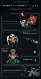 MARVEL Colaboración Auriculares Bluetooth ANC Cancelación activa de ruido Bluettoth Auriculares inalámbricos Deportes Juegos Regalo Iron Man-MovilExpressShop