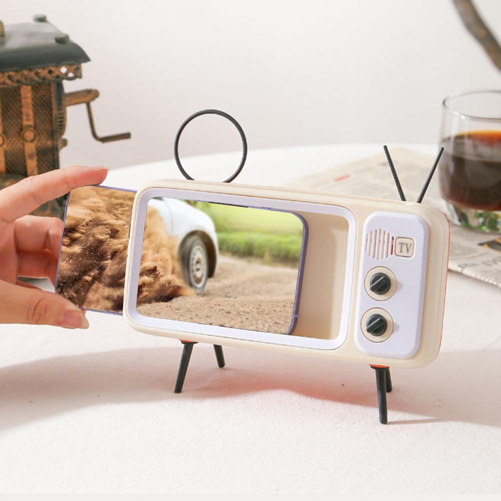 Soporte de teléfono con altavoz, soporte de música, antideslizante, Retro, TV, teléfono Móvil, 6, 4 a 6, 7, Smartphone-MovilExpressShop