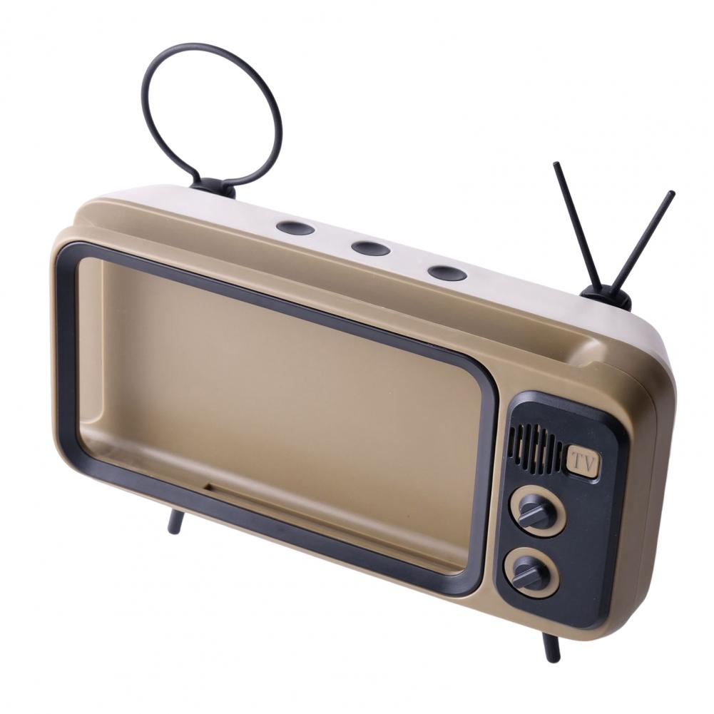 Soporte de teléfono con altavoz, soporte de música, antideslizante, Retro, TV, teléfono Móvil, 6, 4 a 6, 7, Smartphone-MovilExpressShop