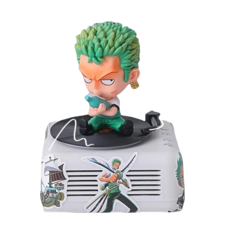 One Piece Monkey D. Luffy Roronoa Zoro Bluetooth sonido creativo de alto valor dibujos animados edición Q personaje CD tocadiscos regalo para niño-MovilExpressShop