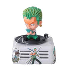 One Piece Monkey D. Luffy Roronoa Zoro Bluetooth sonido creativo de alto valor dibujos animados edición Q personaje CD tocadiscos regalo para niño-MovilExpressShop