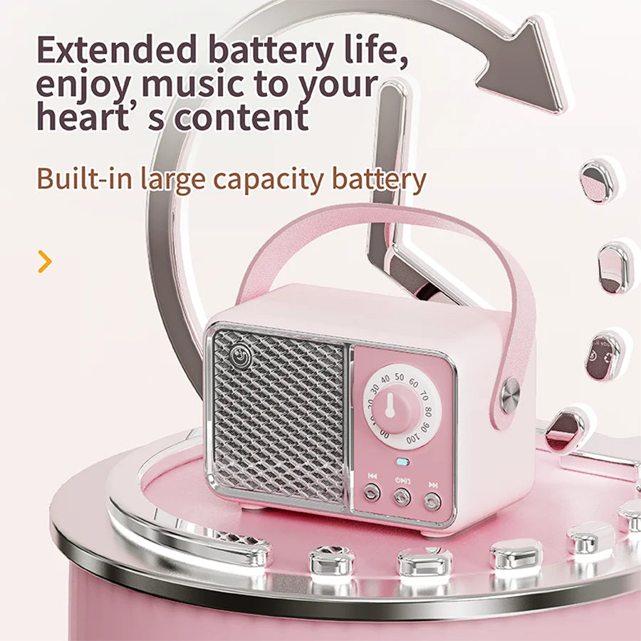 HM11 Altavoz portátil Bluetooth estilo retro con asa-MovilExpressShop
