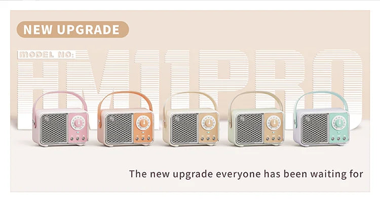 HM11 Altavoz portátil Bluetooth estilo retro con asa-MovilExpressShop