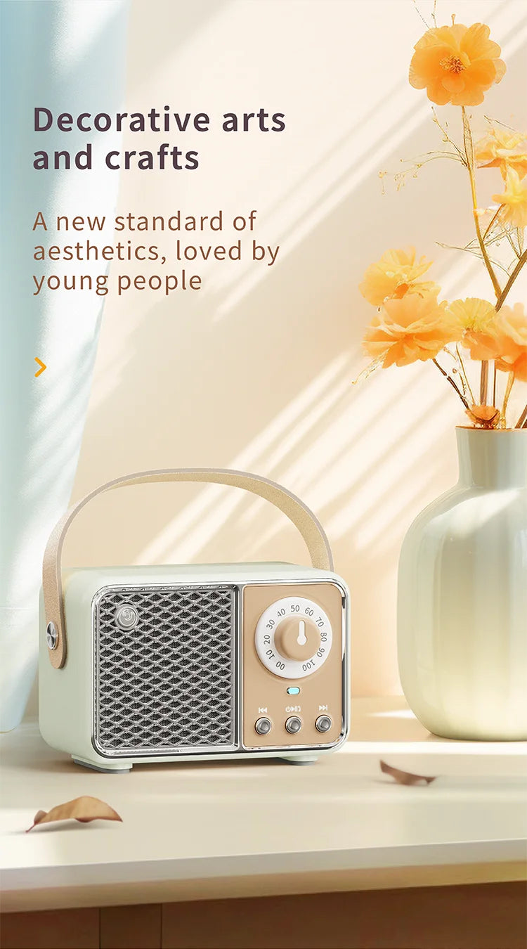 HM11 Altavoz portátil Bluetooth estilo retro con asa-MovilExpressShop