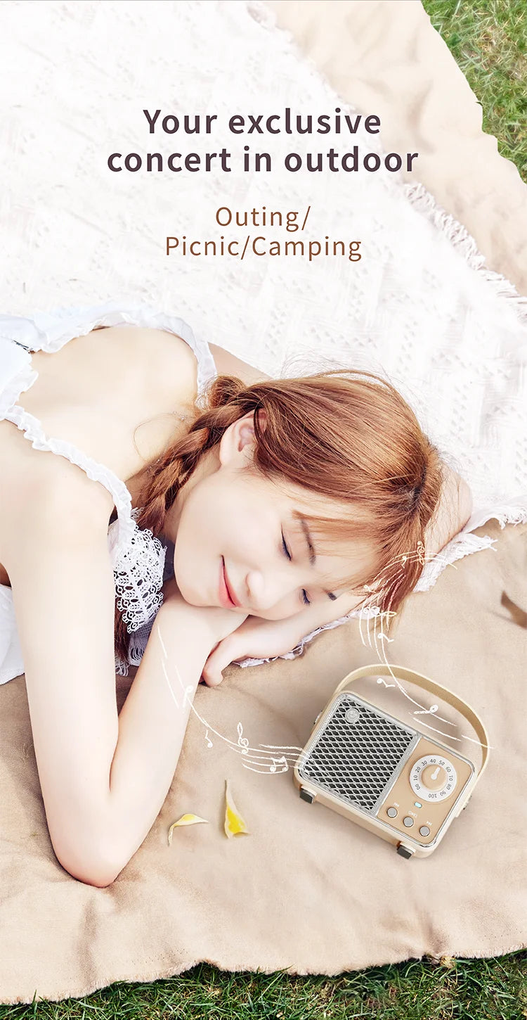 HM11 Altavoz portátil Bluetooth estilo retro con asa-MovilExpressShop