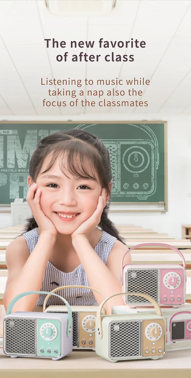 HM11 Altavoz portátil Bluetooth estilo retro con asa-MovilExpressShop