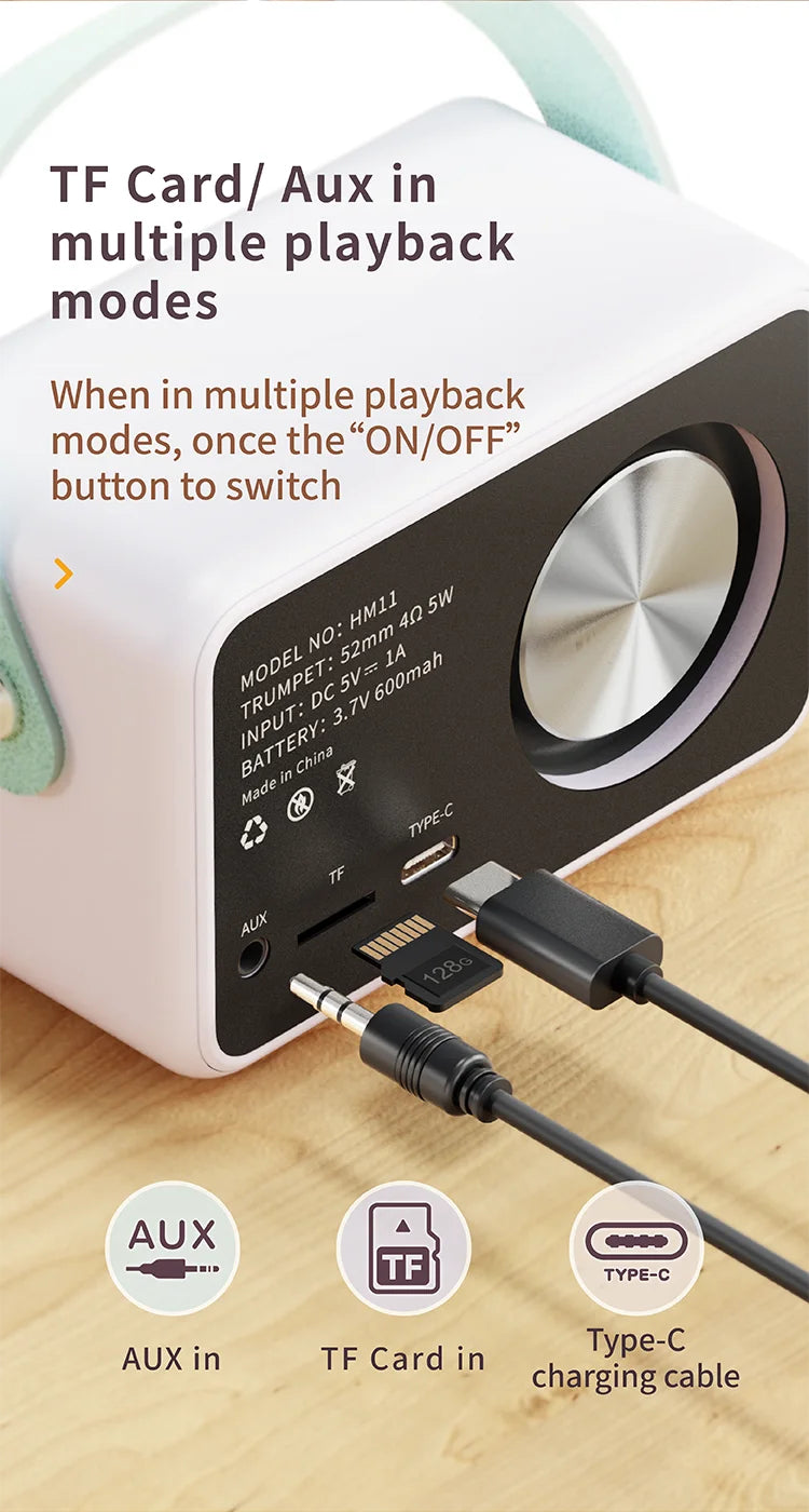 HM11 Altavoz portátil Bluetooth estilo retro con asa-MovilExpressShop