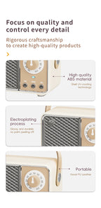 HM11 Altavoz portátil Bluetooth estilo retro con asa-MovilExpressShop