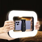 VBNBV nuevo anillo de mano LED luz de relleno recargable teléfono móvil portátil transmisión en vivo fotografía escritorio Selfie luz ?-MovilExpressShop