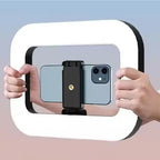 VBNBV nuevo anillo de mano LED luz de relleno recargable teléfono móvil portátil transmisión en vivo fotografía escritorio Selfie luz ?-MovilExpressShop