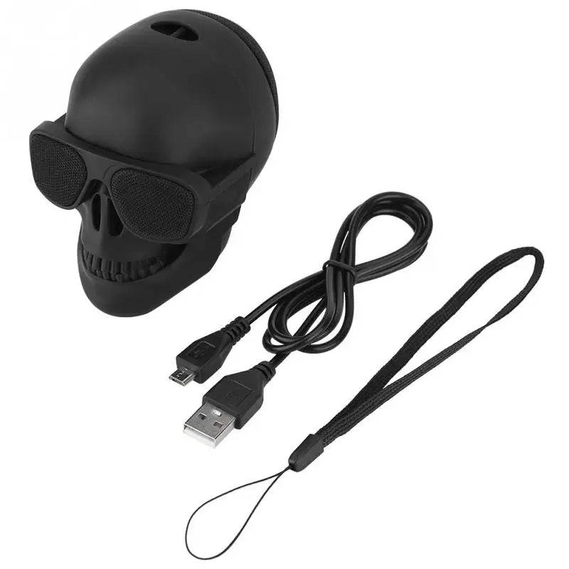 Altavoces portátiles Mini Calavera, inalámbricos por Bluetooth, con dibujos animados de huesos, cabeza fantasma pequeña, Compatible con música estéreo de 5W Hd-MovilExpressShop