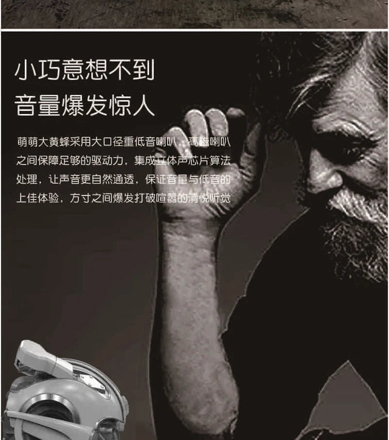 Transformers Bumblebee Altavoz Bluetooth, Subwoofer con FM, soporte TF para teléfono