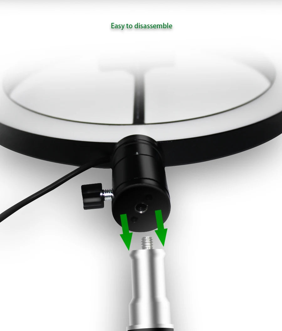 Anillo de luz para Selfie y vídeo, lámpara de luz Led RGB para fotografía con soporte para teléfono móvil, trípode grande para Youtube Tiktok Live-MovilExpressShop