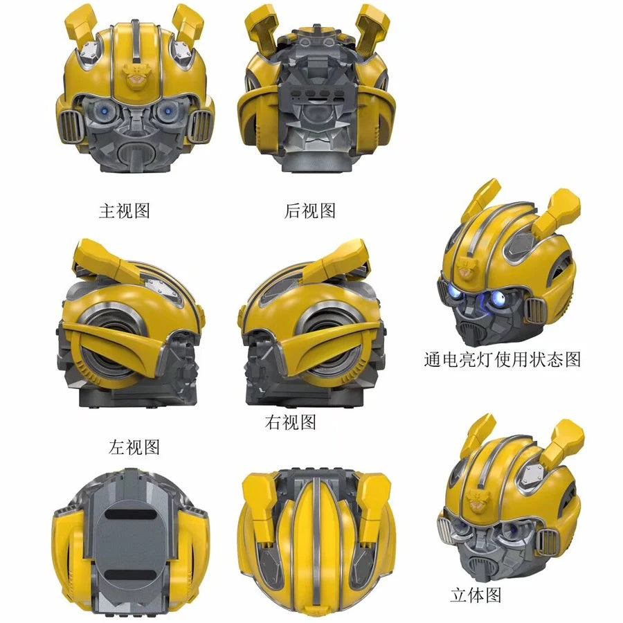 Transformers Bumblebee Altavoz Bluetooth, Subwoofer con FM, soporte TF para teléfono