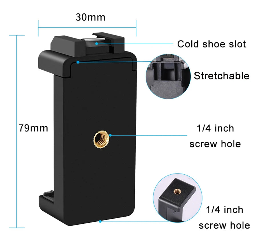 Trípode Blog para cámara DSLR, Kit de blogging para teléfono, entrevista en vivo, YouTube, soporte para teléfono, Control remoto, micrófono, luz LED-MovilExpressShop