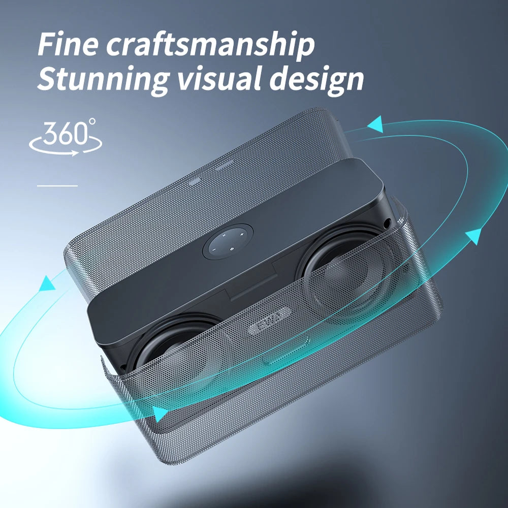 Altavoces Bluetooth EWA W300 TWS, controladores dobles, batería de 4000mAh, sonido estéreo fuerte, altavoz portátil inalámbrico para Fiesta al aire libre-MovilExpressShop