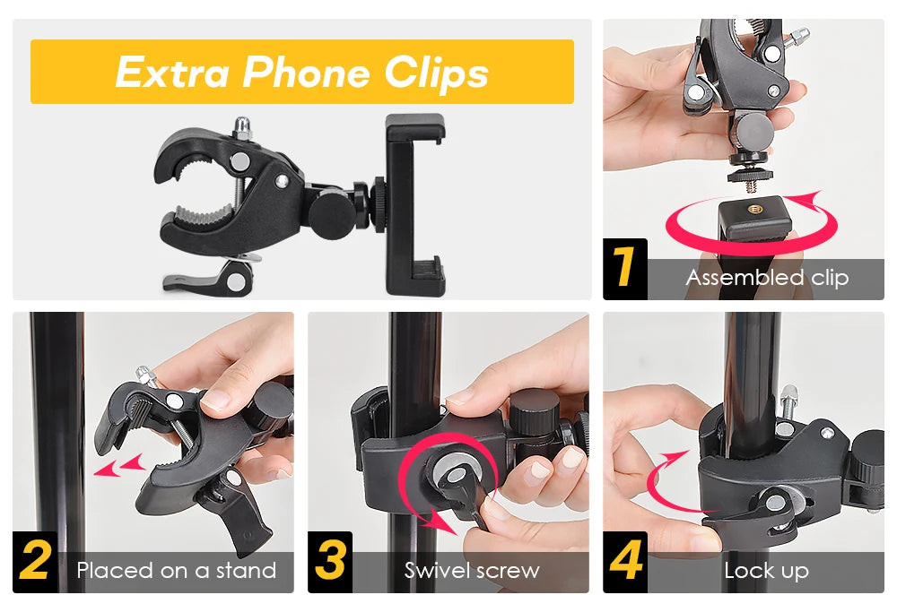 Trípode con anillo de luz LED para teléfono, trípode, soporte para cámara, Selfie, fotografía, lámpara LED, Color, estudio fotográfico para YouTube en vivo-MovilExpressShop