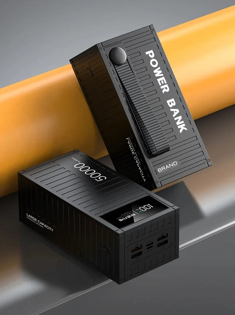 Banco de energía de carga portátil de gran capacidad de 50000mAh con 6 interfaces que soporta carga rápida de 120W adecuado para Xiaomi iPhone