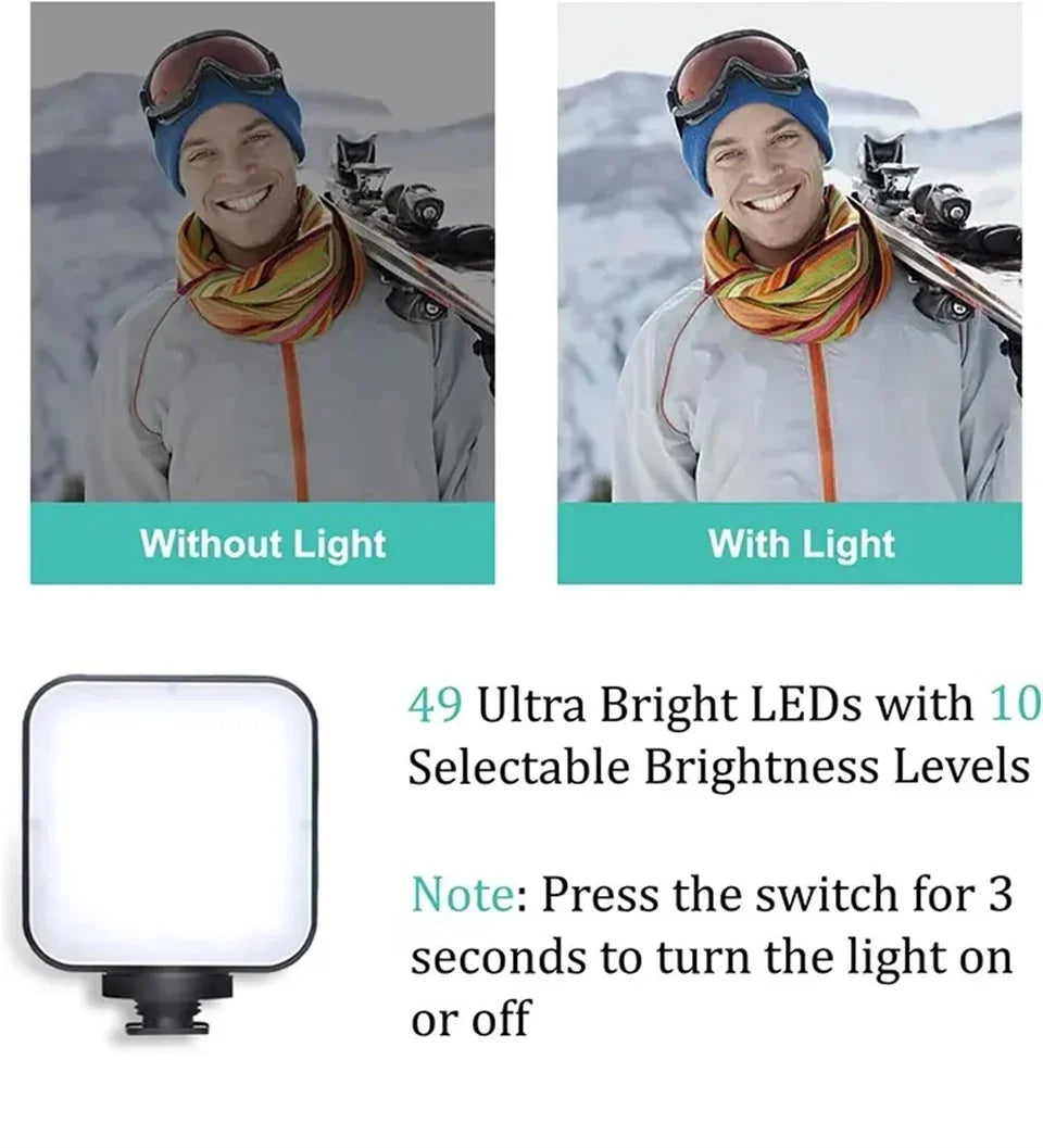 Kit de blogging para teléfono inteligente AY49, con trípode, soporte para teléfono, Mini micrófono, luz de relleno LED, arrancador para TikTok, transmisión en vivo, vídeo, YouTub-MovilExpressShop