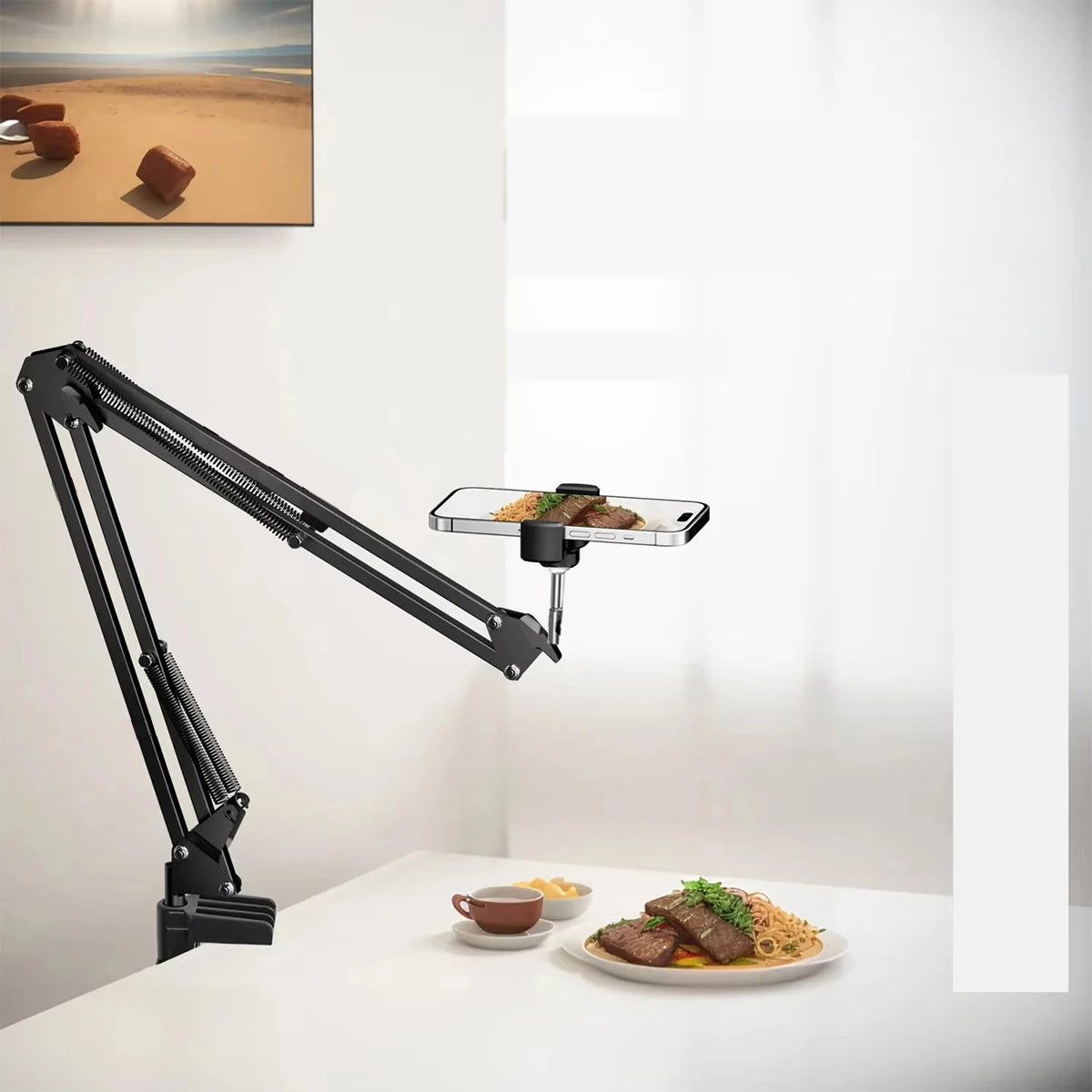 Soporte en vivo para teléfono móvil, iluminación superior profesional, cámara de disparo fija con grabación de instrucciones, palo Selfie de vídeo-MovilExpressShop