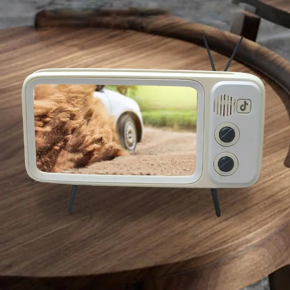 Soporte de teléfono con altavoz, soporte de música, antideslizante, Retro, TV, teléfono Móvil, 6, 4 a 6, 7, Smartphone-MovilExpressShop
