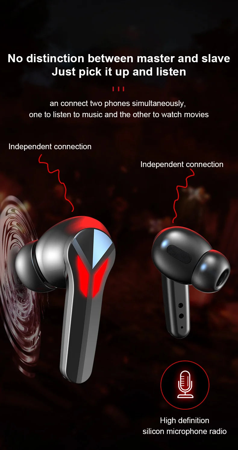 Auriculares inalámbricos, auriculares Bluetooth, auriculares con cancelación de ruido ENC-Calling, auriculares estéreo HiFi de baja latencia TWS Bluetooth 5.3