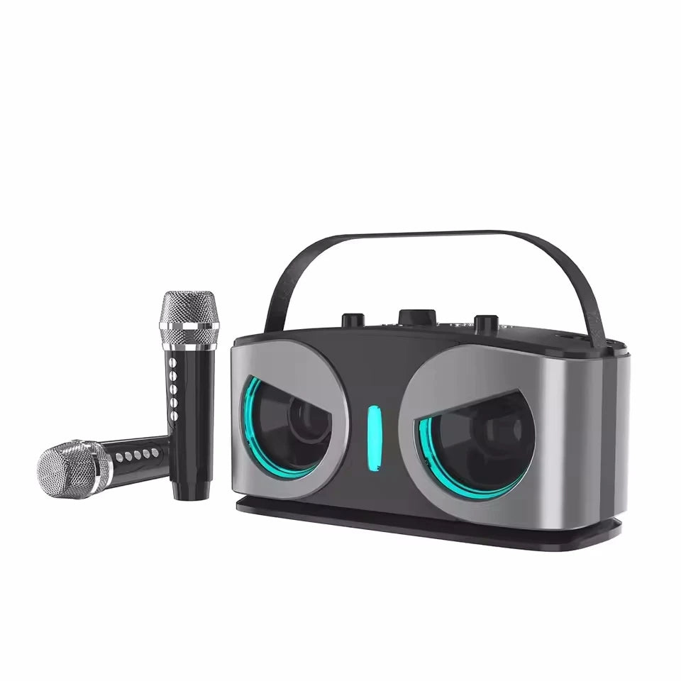 Altavoz Bluetooth inalámbrico portátil para Karaoke, máquina De micrófono, Subwoofer, caja De sonido potente, música, Caixa De Som Bocina Audio-MovilExpressShop