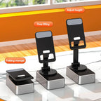 Soporte para teléfono con alimentación de Audio compatible con Bluetooth, soporte giratorio para teléfono con altavoz inalámbrico, soporte plegable ajustable para teléfono móvil-MovilExpressShop