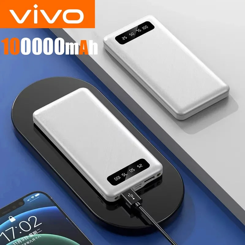 VIVO 200000mAh 120W banco de energía batería de carga súper rápida pantalla Digital de alta capacidad banco de energía para iPhone Samsung Huawei-MovilExpressShop