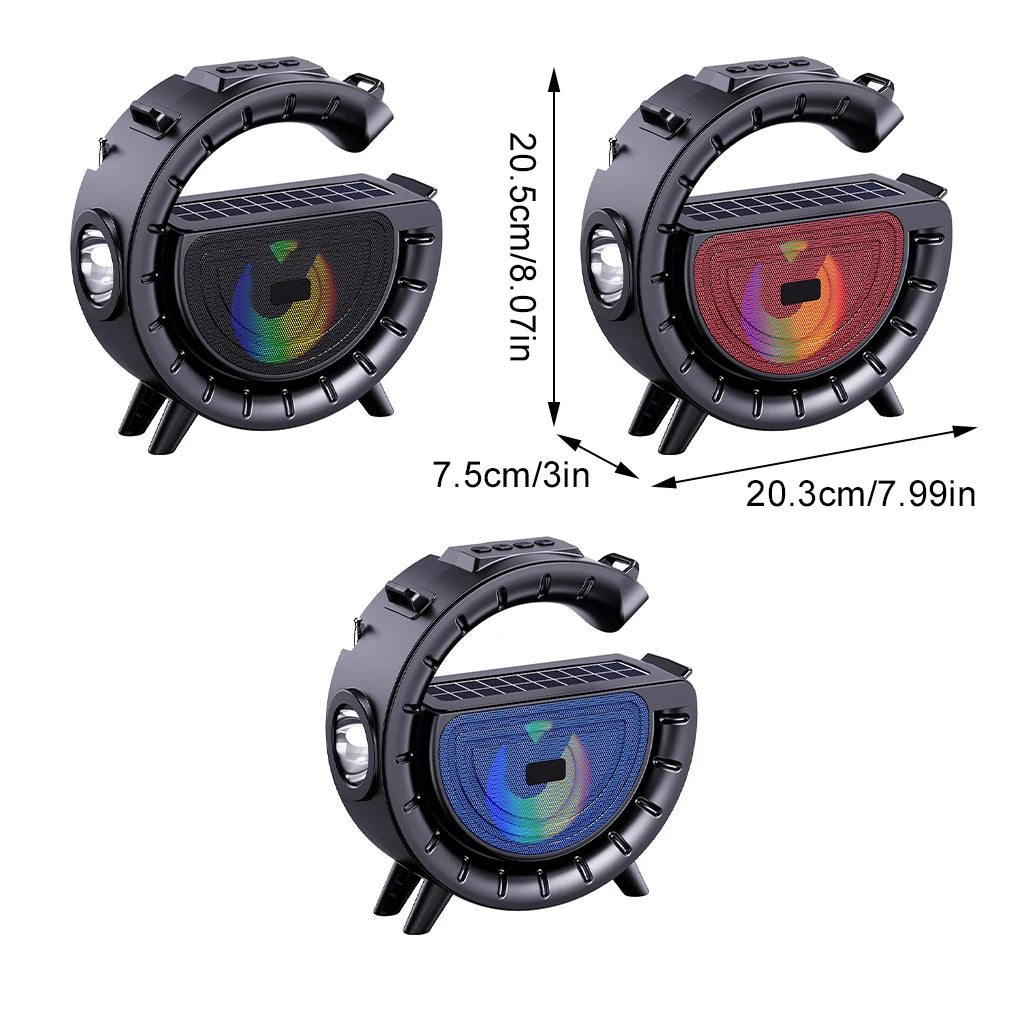Altavoz Bluetooth portátil para exteriores, linterna G grande, reproductor Solar, tarjeta inalámbrica, lámpara musical para el hogar, herramientas para fiestas-MovilExpressShop
