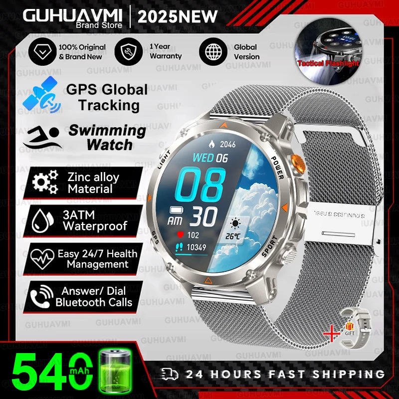 GUHUAVMI 2025 – Smartwatch Deportivo Grado Militar-MovilExpressShop