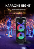Altavoz Bluetooth portátil de baile cuadrado grande, columna de barra de sonido con luz LED colorida, caja de sonido KTV, Subwoofer Inalámbrico, Boombox de alta fidelidad-MovilExpressShop