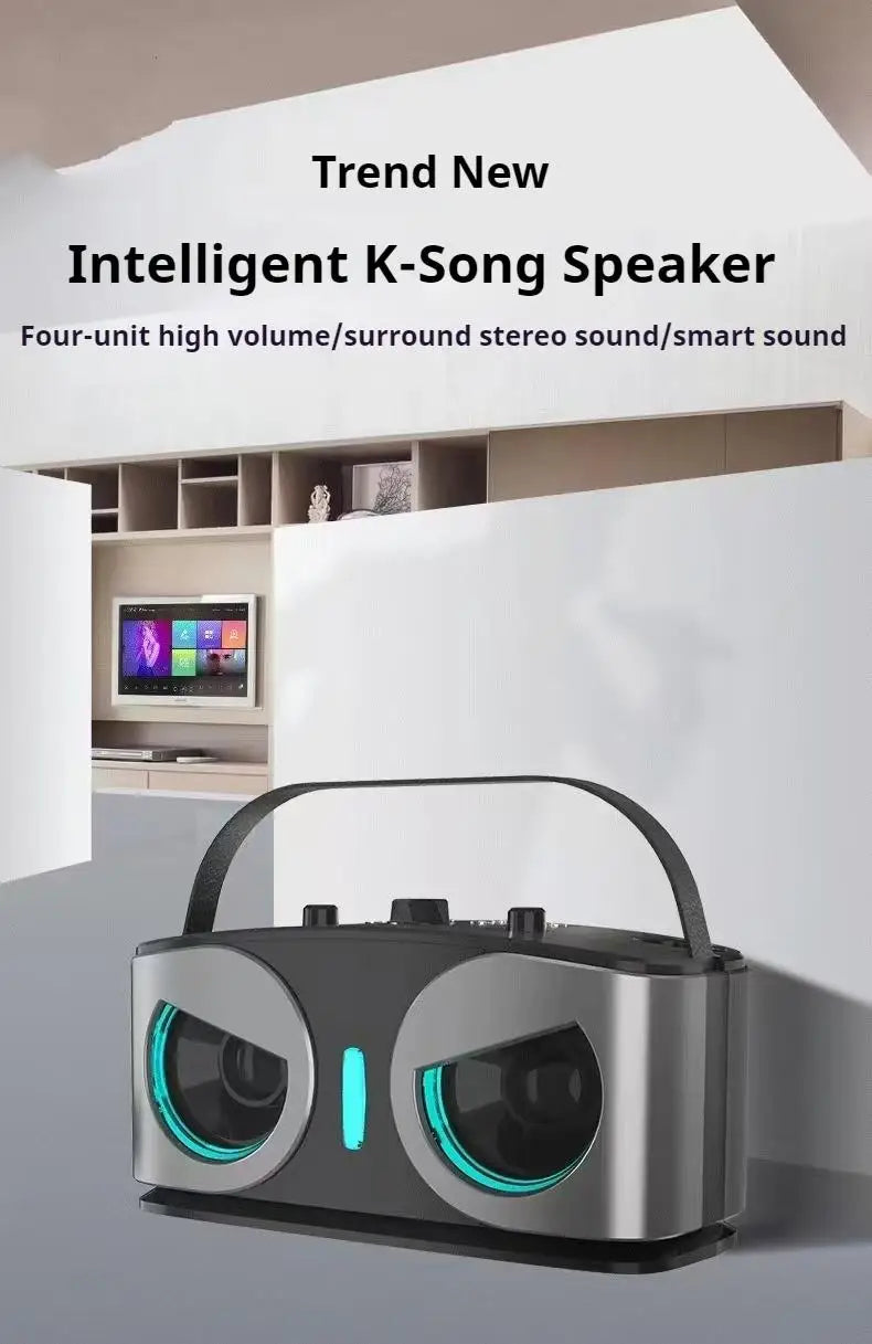 Altavoz Bluetooth inalámbrico portátil para Karaoke, máquina De micrófono, Subwoofer, caja De sonido potente, música, Caixa De Som Bocina Audio-MovilExpressShop