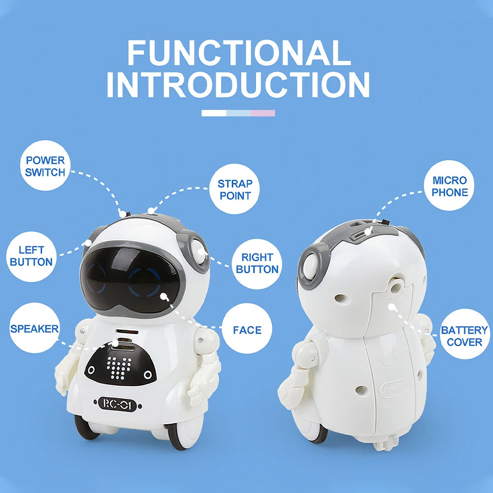 Xiaobao-Mini Robot inteligente multifuncional eléctrico para niños, bolsa de bolsillo, rompecabezas, historia interactiva, voz