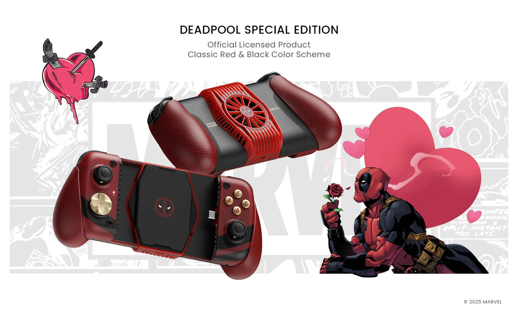 Controlador de juegos móvil GameSir X3 Pro DeadPool Edition para iPhone 15 y Android tipo C Gamepad con palos de efecto Hall