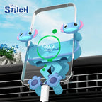Soporte de teléfono de coche Disney Stitch para soporte GPS soporte de dibujos animados antideslizante a prueba de golpes soporte giratorio accesorios móviles
