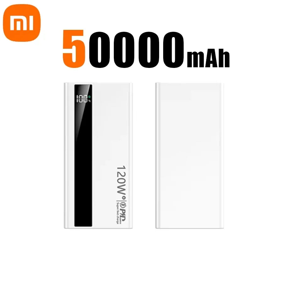 Xiaomi 500000mAh PowerBank de alta capacidad 120W carga súper rápida batería externa portátil Powerbank para Iphone Samsung Huawei