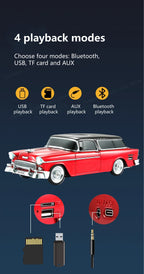 Altavoz Bluetooth WSTER WS-1955 Retro Sedan-MovilExpressShop