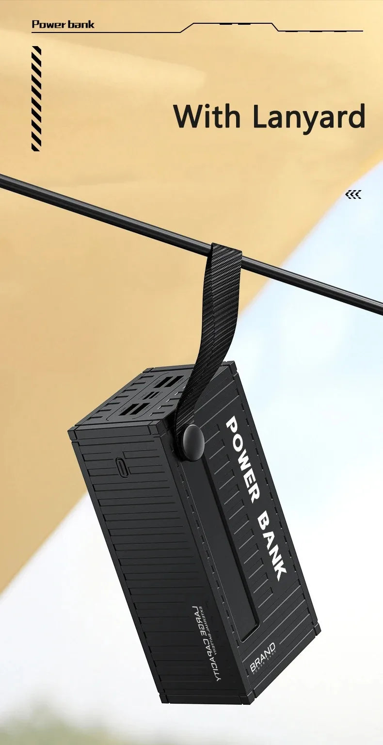 Banco de energía de carga portátil de gran capacidad de 50000mAh con 6 interfaces que soporta carga rápida de 120W adecuado para Xiaomi iPhone