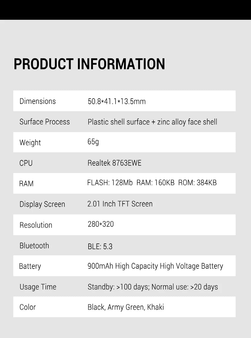 Blackview 2025 reloj inteligente para exteriores 900mAh W70 Pro 2,01 ''pantalla TFT HD-MovilExpressShop