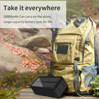 Banco de energía Solar de 100000mAh y 120W, batería externa USB de gran capacidad para teléfono móvil, carga inalámbrica rápida, accesorio para teléfono móvil-MovilExpressShop