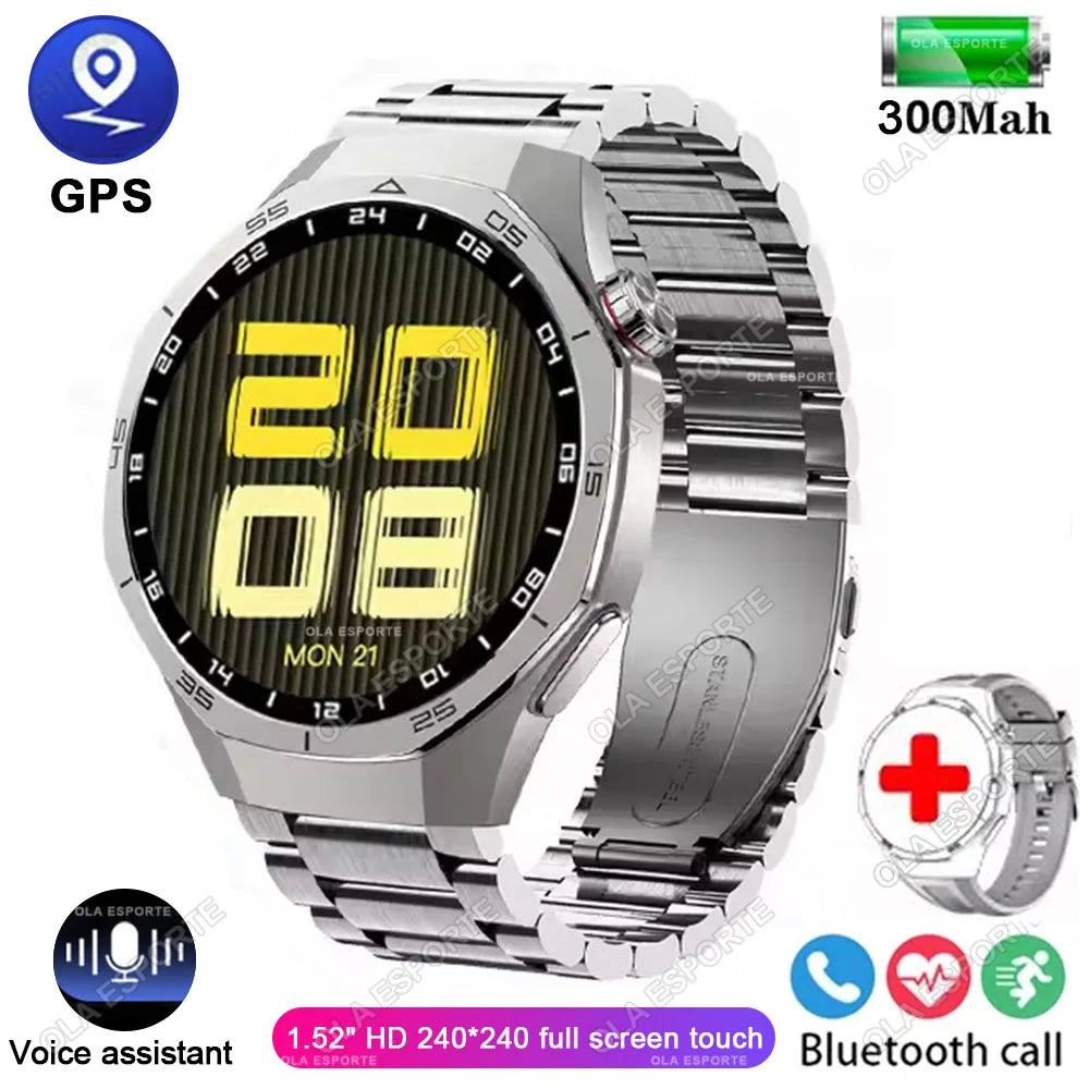 Reloj inteligente GT5 Pro, reloj deportivo GPS para hombres y mujeres, pantalla táctil AMOLED, llamadas telefónicas Bluetooth, reloj inteligente de pulsera resistente al agua para Fitness