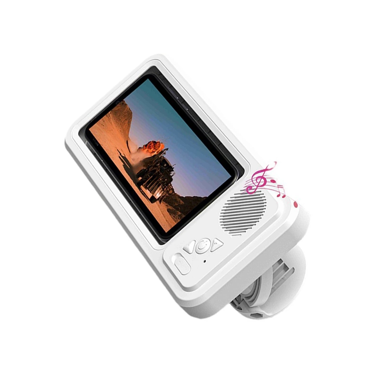 Soporte para teléfono de ducha con Altavoz Bluetooth IPX4, resistente al agua, antiniebla, pantalla táctil, soporte para teléfono de montaje en pared para ducha y baño 
 ?-MovilExpressShop