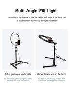 26CM fotografía iluminación teléfono Ringlight trípode soporte foto Led Selfie relleno anillo luz lámpara para vídeo Youtube Live COOK-MovilExpressShop