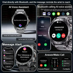 2025 nuevo reloj inteligente GPS 1000Mah batería brújula 10ATM tácticas impermeables linterna deportiva BT llamada reloj inteligente para hombres para xioami